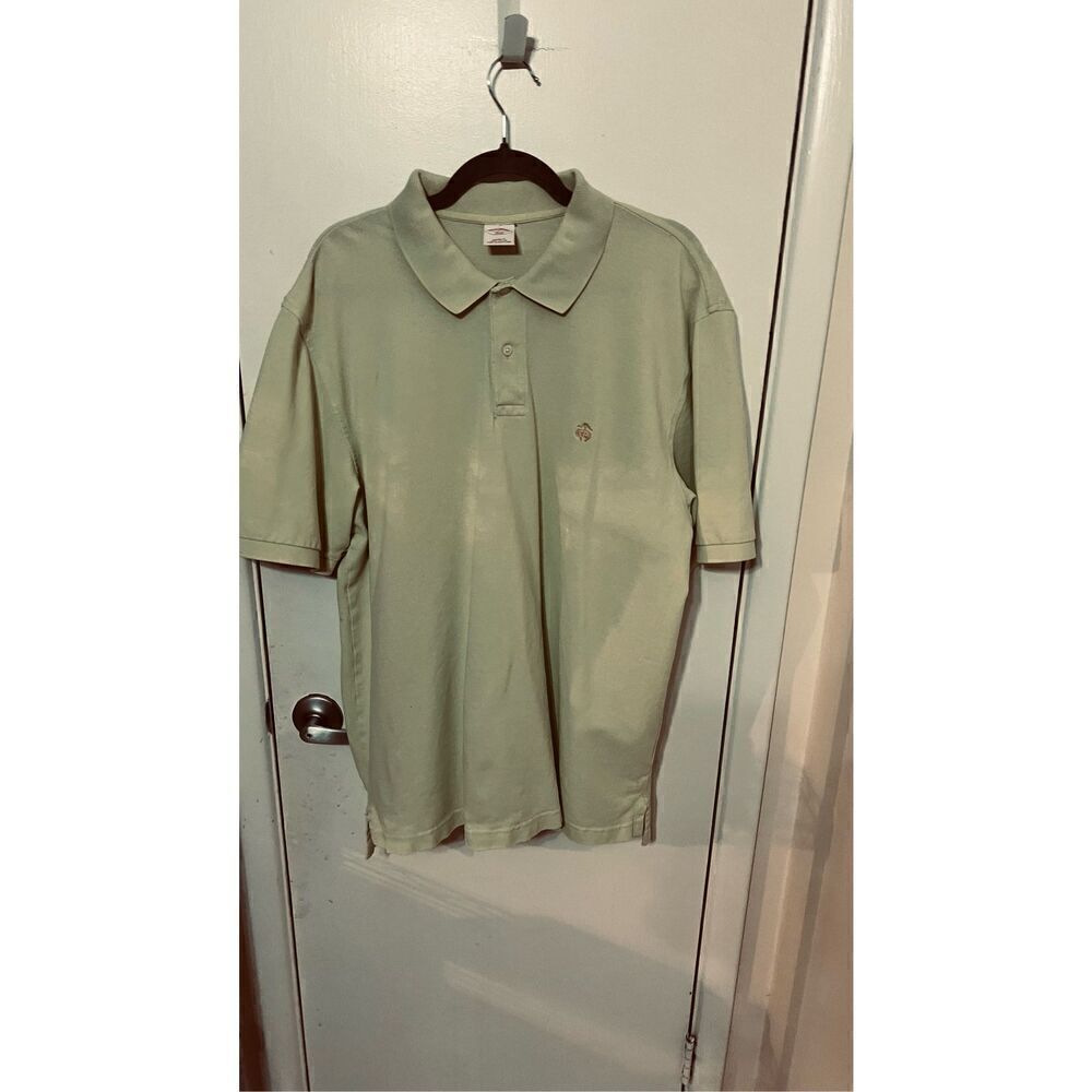 346 Brooks Brothers Green Vintage Polo Shirt Top Mens XL